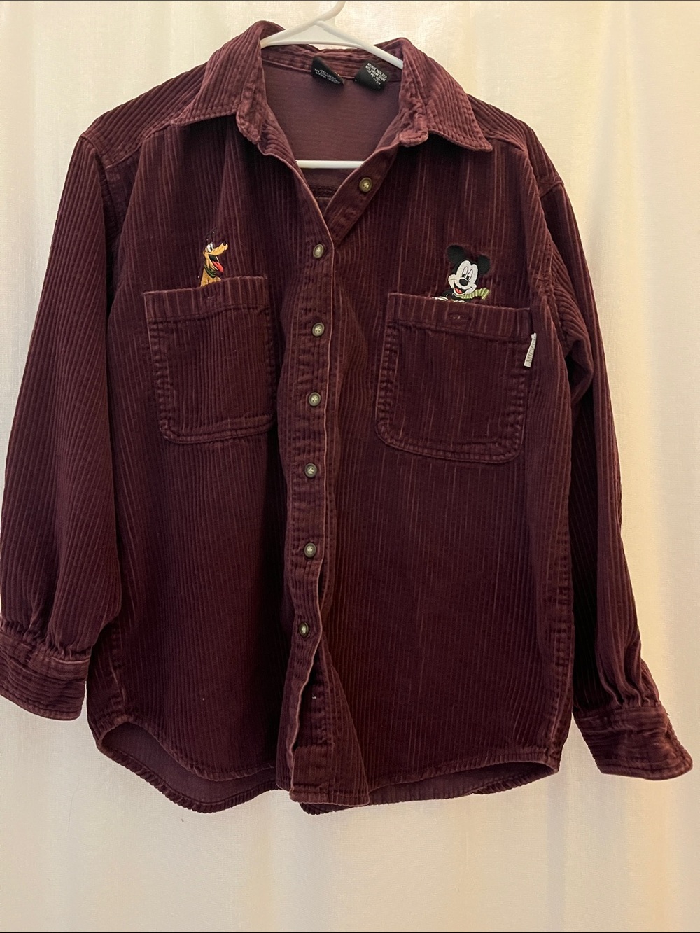Mickey Unlimited Vintage ‘90’s Corduroy Button-Up Shirt Size Small